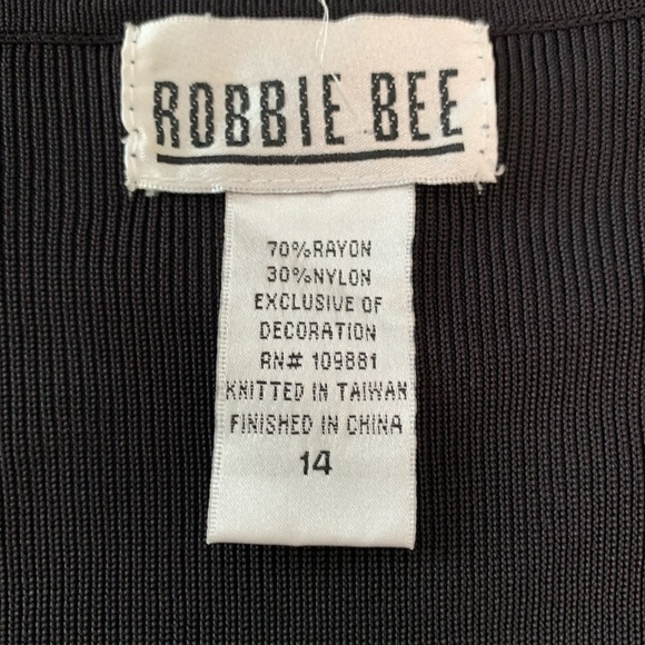 Robbie Bee Women’s Black Cardigan Sweater Size 14 - Picture 8 of 15